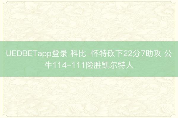 UEDBETapp登录 科比-怀特砍下22分7助攻 公牛114-111险胜凯尔特人