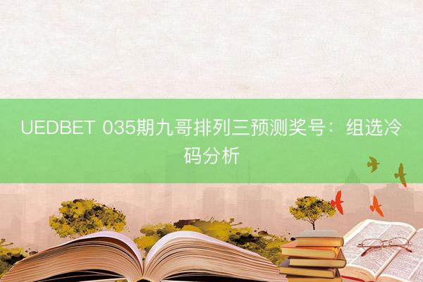 UEDBET 035期九哥排列三预测奖号：组选冷码分析