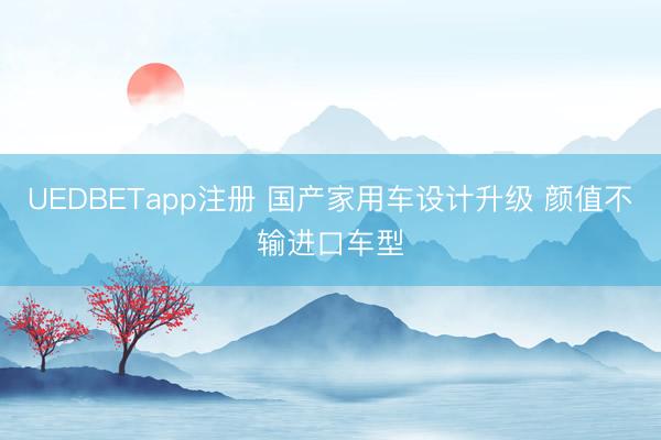 UEDBETapp注册 国产家用车设计升级 颜值不输进口车型
