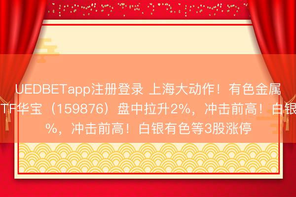 UEDBETapp注册登录 上海大动作!有色金属迎利好!有色ETF华宝(159876)盘中拉升2%,冲击前高!白银有色等3股涨停